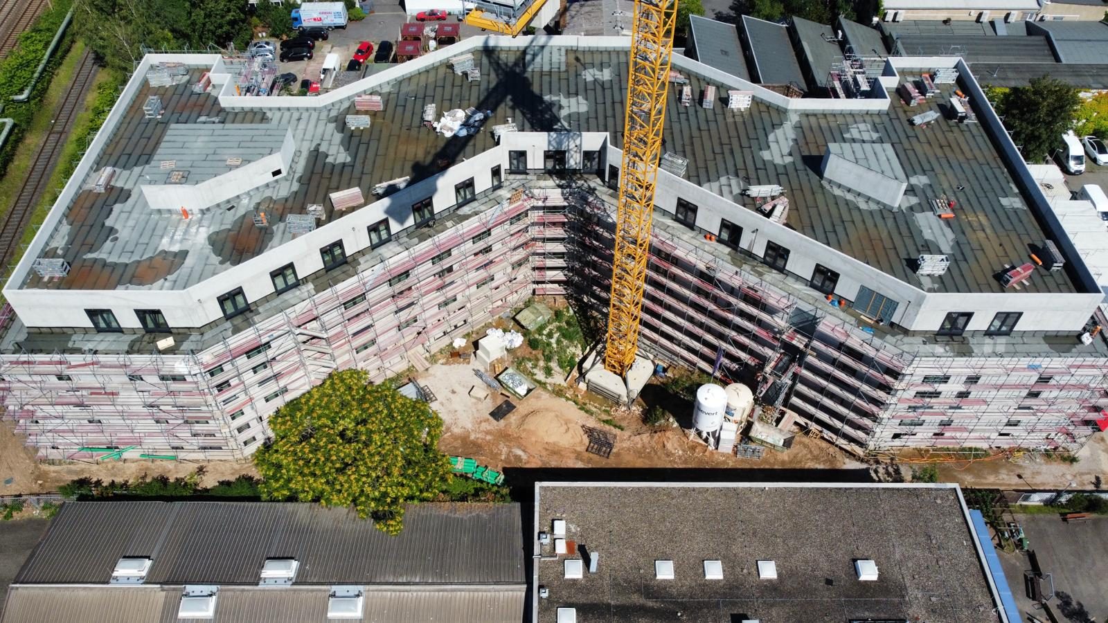 Rohbau zweier Mehrfamilienhäuser in Offenbach am Main durch KNK Bau